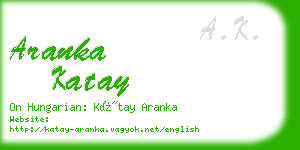 aranka katay business card